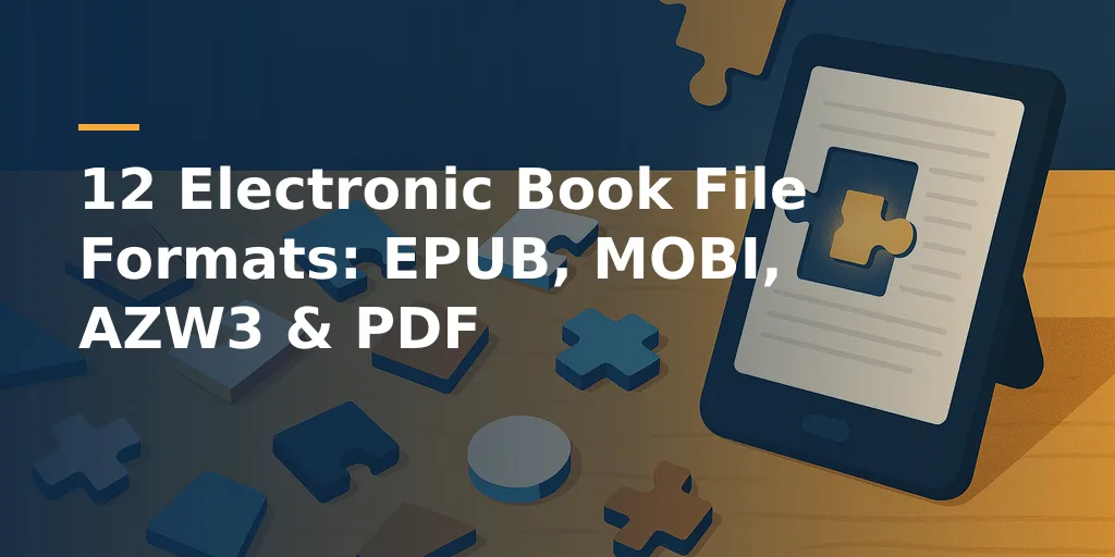 12 Electronic Book File Formats: EPUB, MOBI, AZW3 & PDF