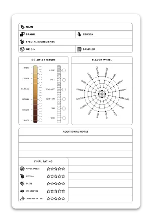 KDP Interior Template Low Content Design in 6x9 Inch as a Chocolate Tasting Journal Book