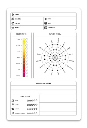 KDP Interior Template Low Content Design in 6x9 Inch as a Wine Tasting Journal Book