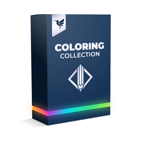 product image of coloring collection coloring book interior template design library