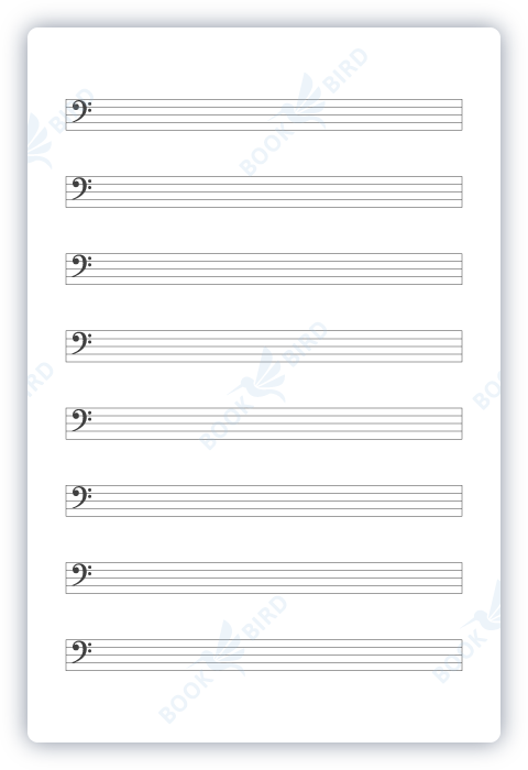 amazon kdp no content book interior template design of bass sheet music manuscript paper journal