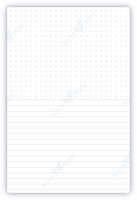amazon kdp no content book interior template of dotted dot grid and medium ruled dual paper journal 6x9 inches