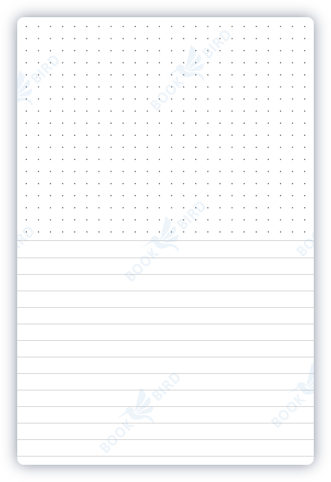 amazon kdp no content book interior template of dotted dot grid and wide ruled dual paper journal 6x9 inches