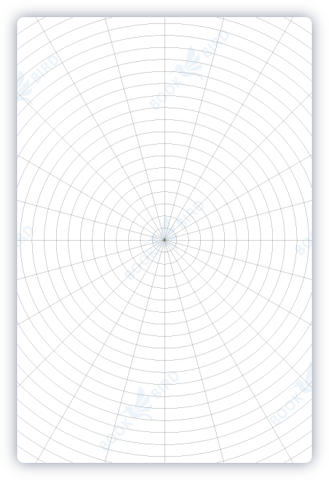 amazon kdp no content book interior template design of medium polar coordinate circle graph paper journal