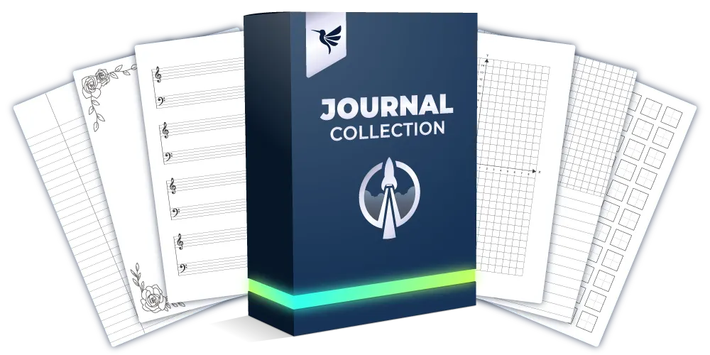 overview of no content book interior template designs for amazon kdp
