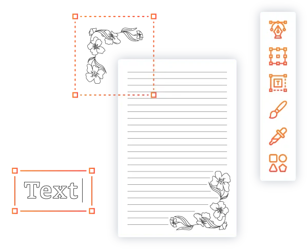 no content book interior designs customized with a graphic software program