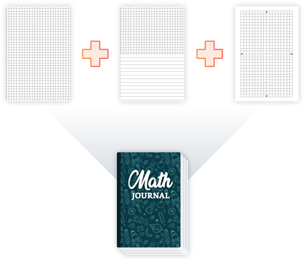 several no content interior designs combined into one amazon kdp journal notebook