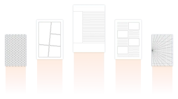 overview with several upcoming no content interior tempalte designs