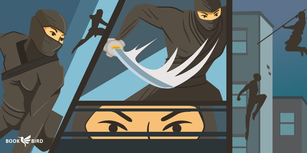 Dynamic Ninja Fight Scenes in a Graphic Novel