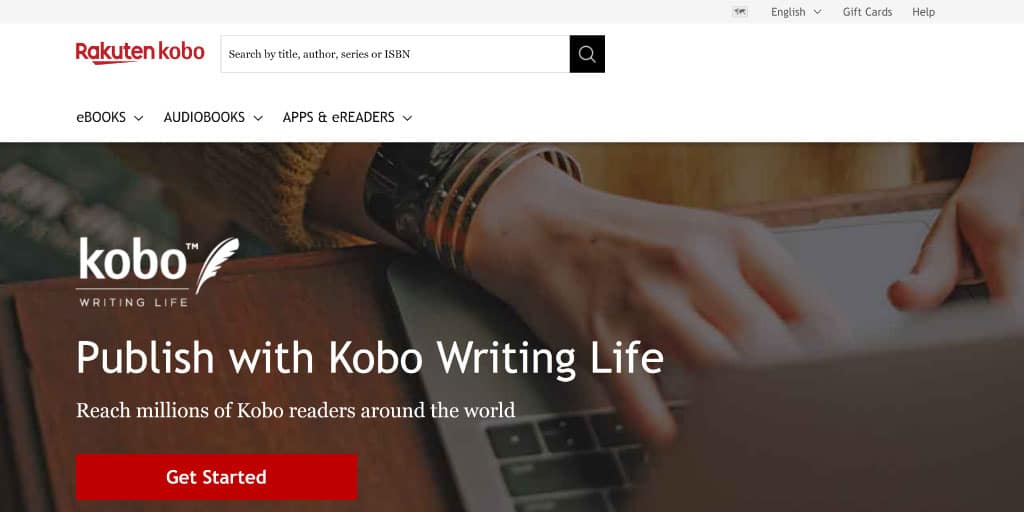 Rakuten Kobo Writing Life Audiobook Publishing Website Interface