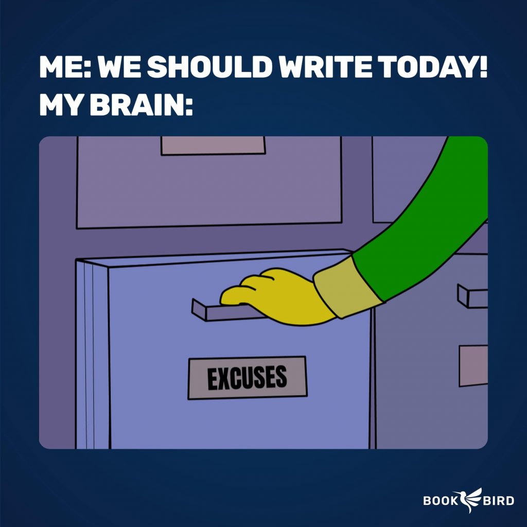 My Brain Excuses Book Writing Meme