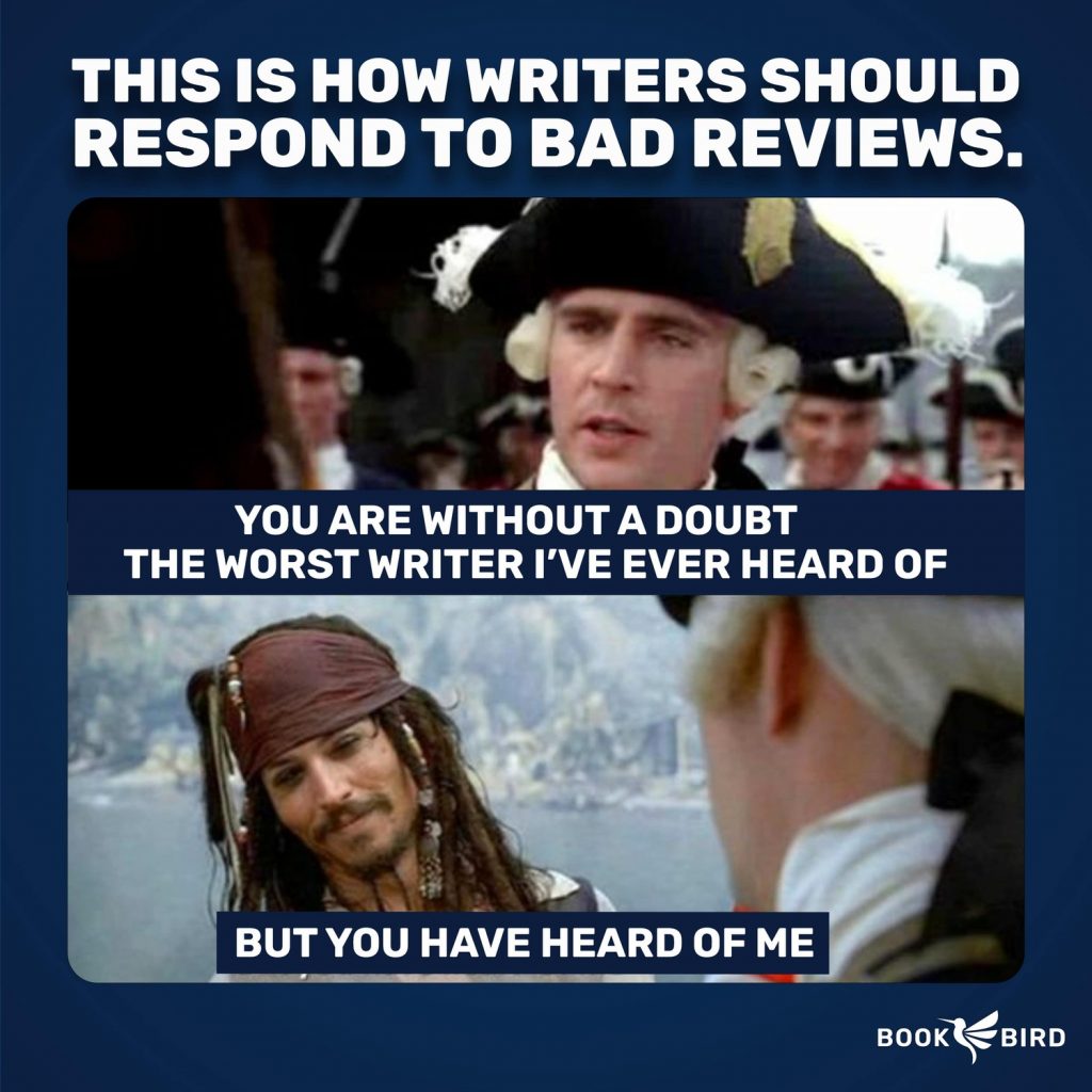Respond to Bad Reviews Book Writing Meme