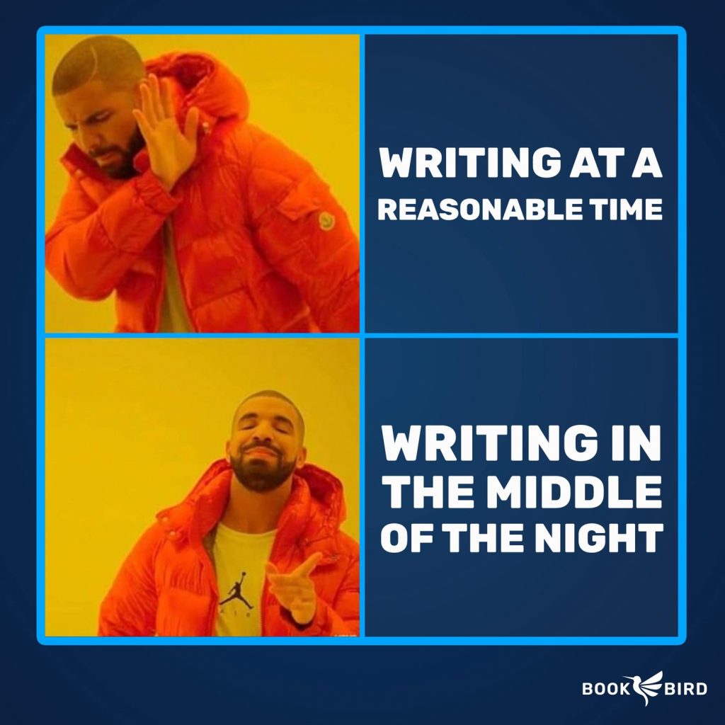 Writing In The Middle Of The Night Book Writing Meme