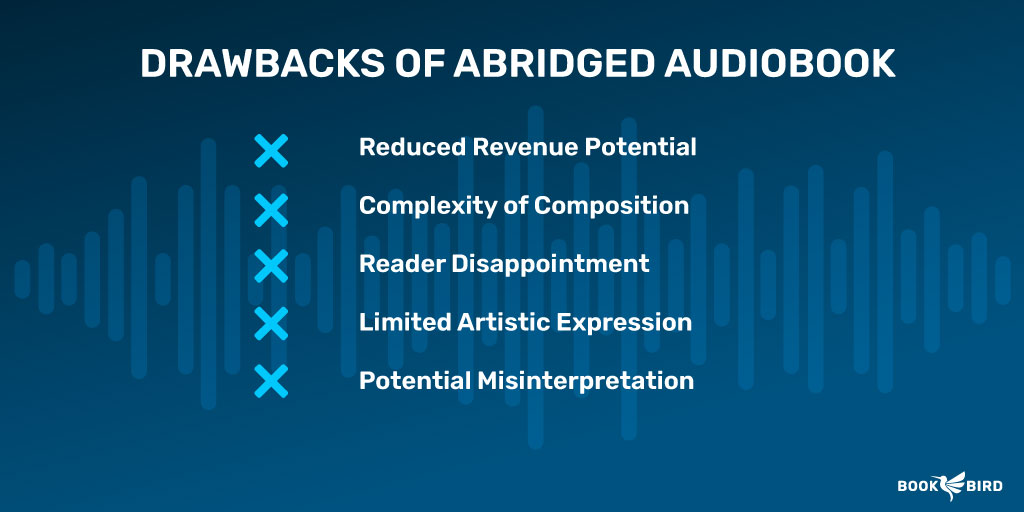 Infographic Drawbacks of Abridged Audiobooks
