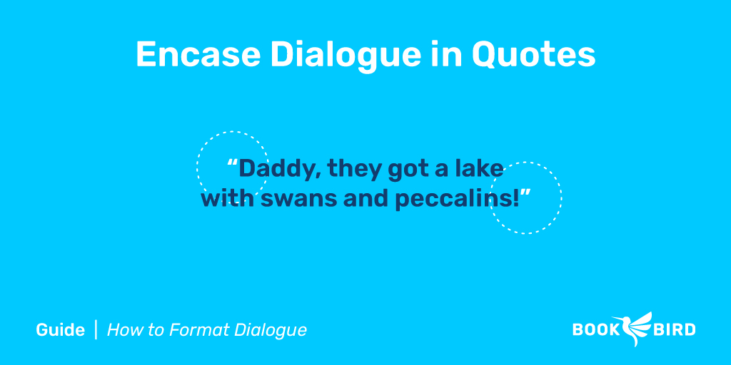 Enclose Dialogue in Quotation Marks Example