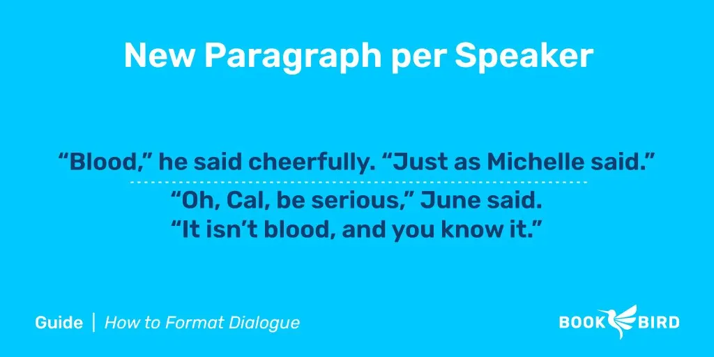 Start a New Paragraph for Each Change in Speaker Example